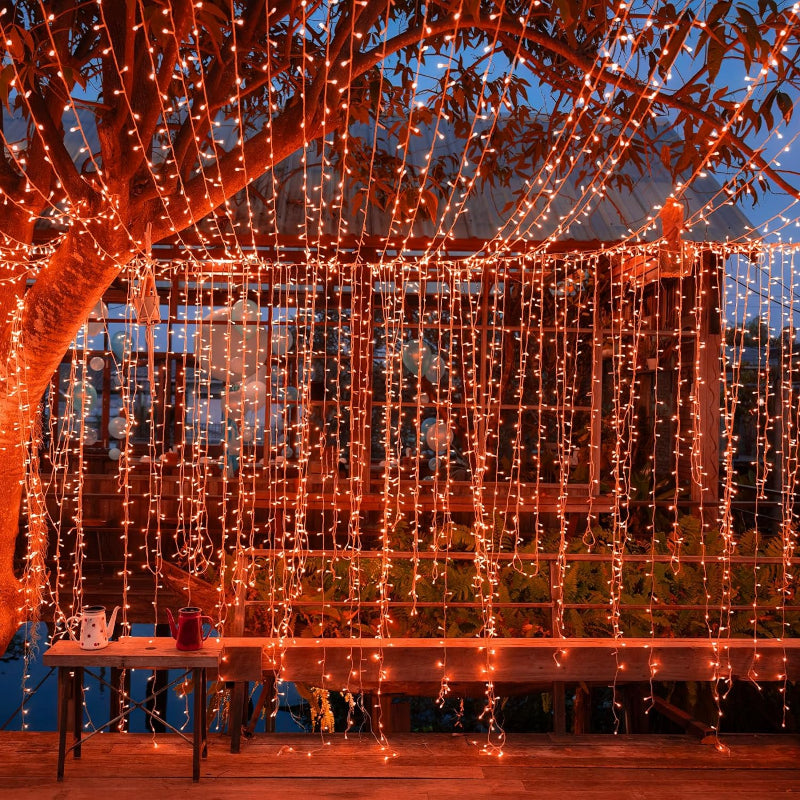 Waterproof LED Curtain Lights with Remote and Multiple Modes