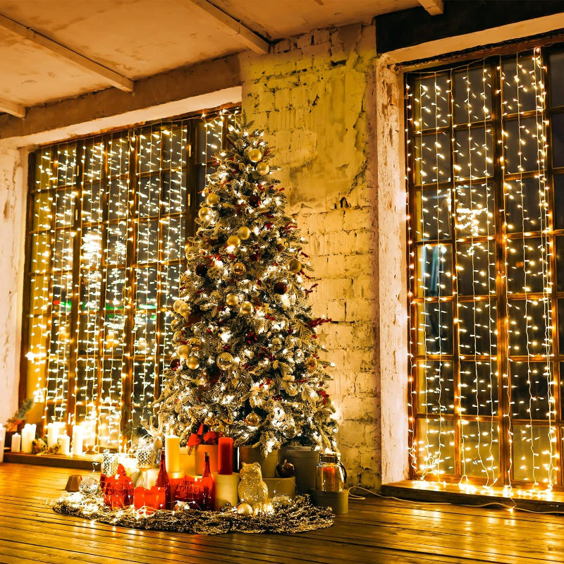 Waterproof LED Curtain Lights with Remote and Multiple Modes