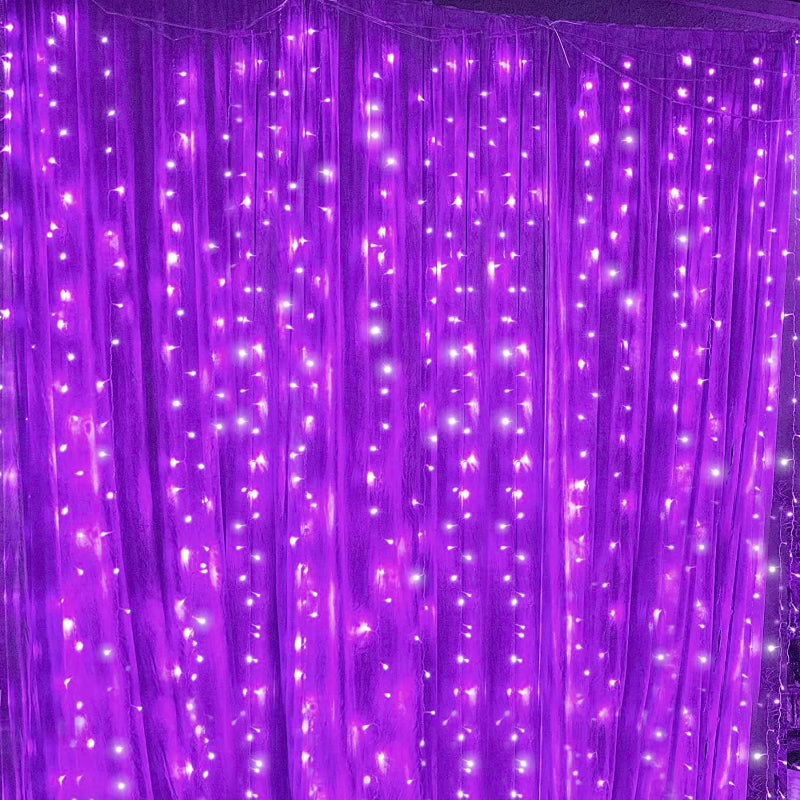 Waterproof LED Curtain Lights with Remote and Multiple Modes