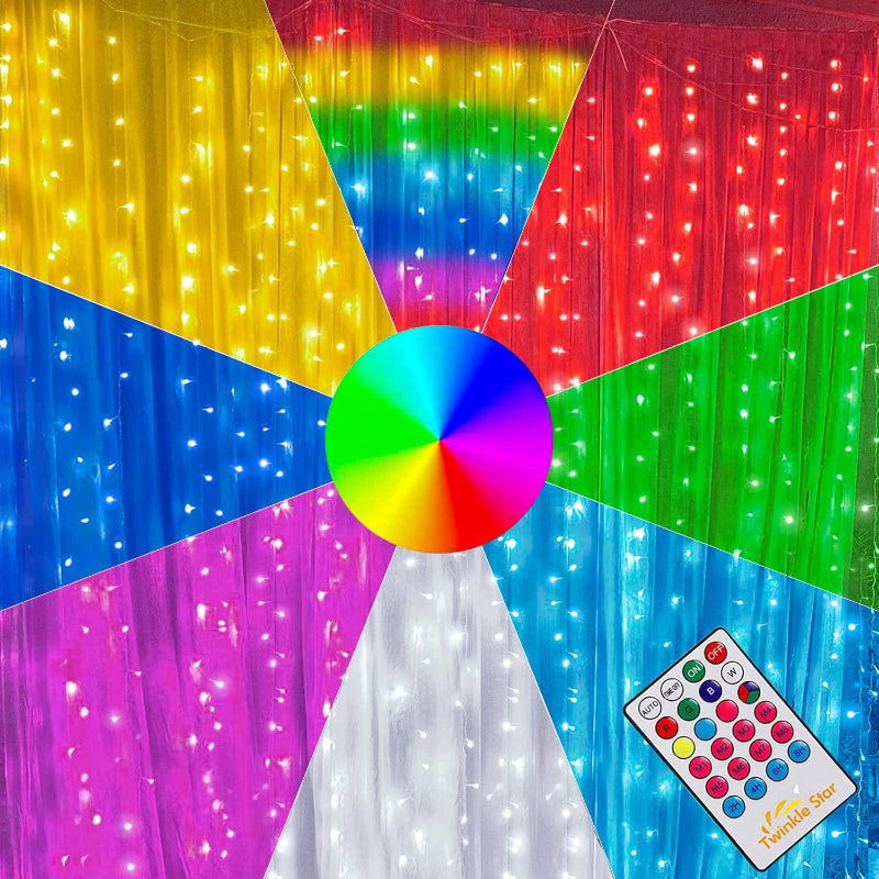 Waterproof LED Curtain Lights with Remote and Multiple Modes