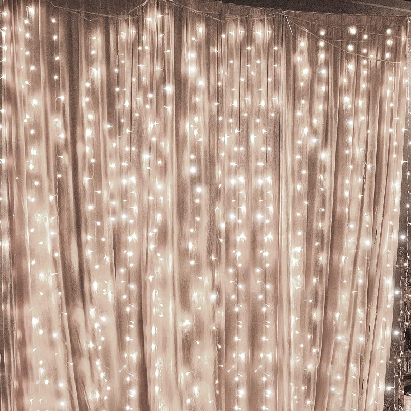 Waterproof LED Curtain Lights with Remote and Multiple Modes