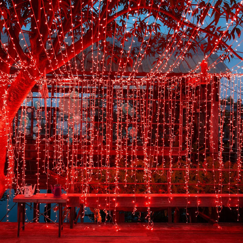 Waterproof LED Curtain Lights with Remote and Multiple Modes