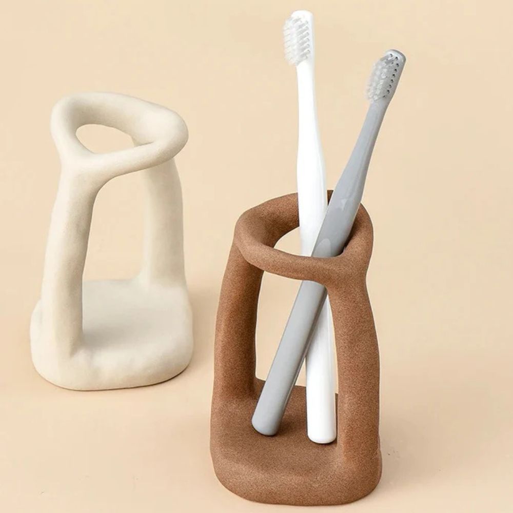 Ceramic Loop Organizer for Bathroom and Office
