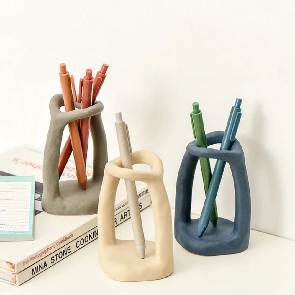 Ceramic Loop Organizer for Bathroom and Office