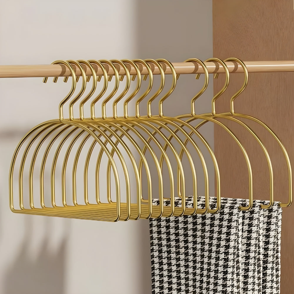 Curved Gold Scarf Hanger Set for Organized Storage