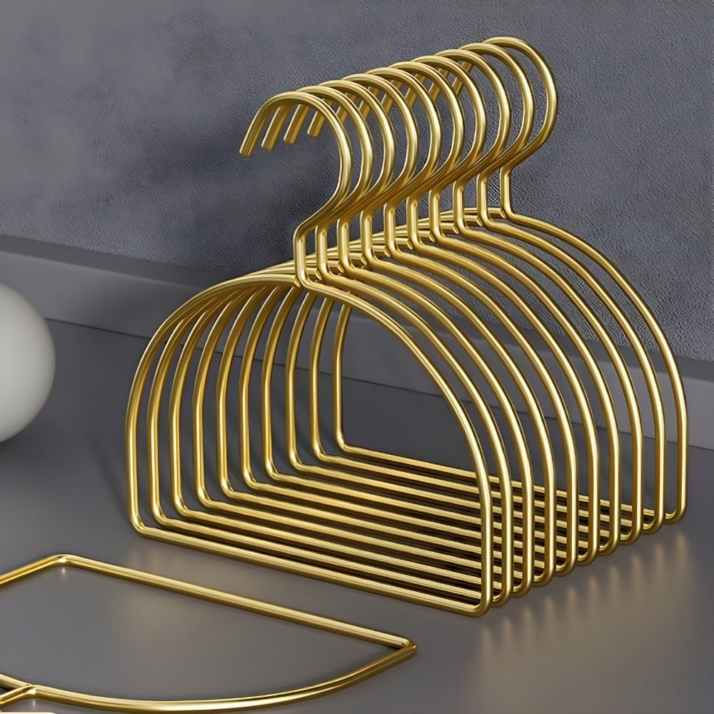 Curved Gold Scarf Hanger Set for Organized Storage