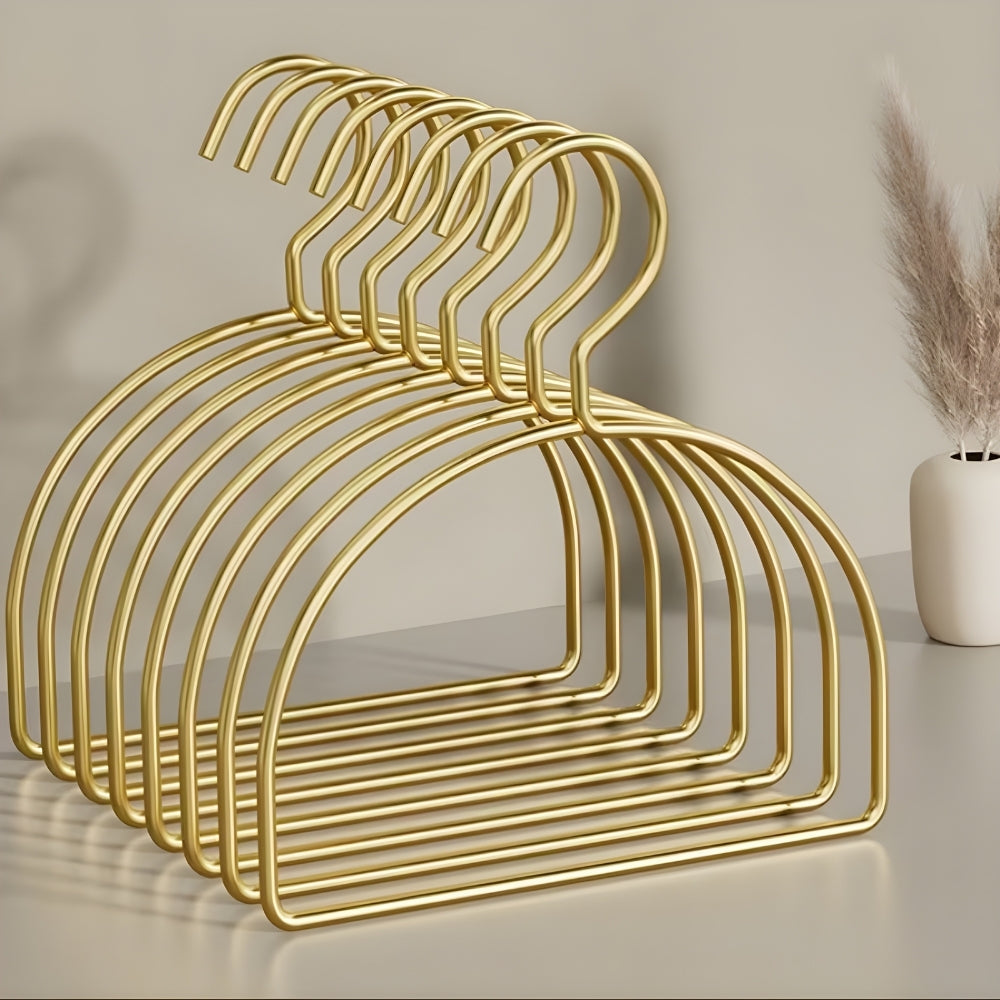 Curved Gold Scarf Hanger Set for Organized Storage