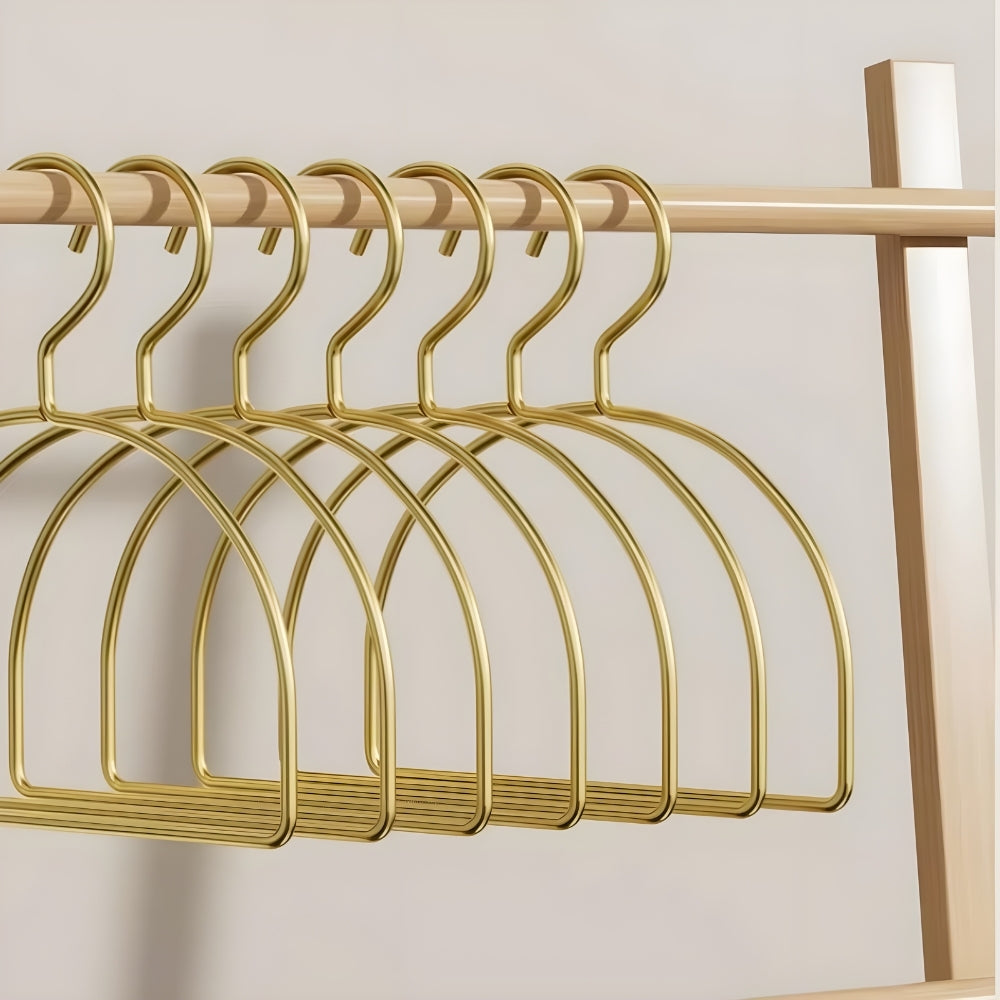 Curved Gold Scarf Hanger Set for Organized Storage