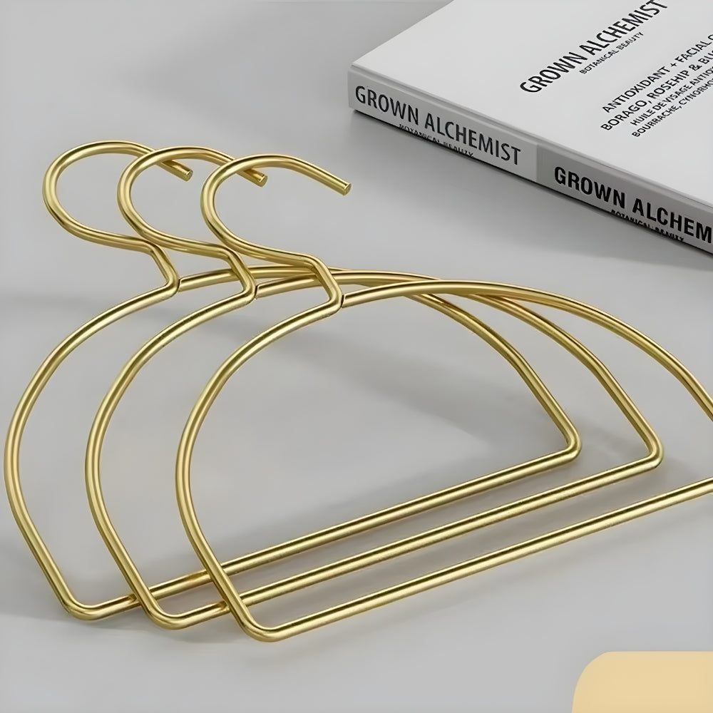 Curved Gold Scarf Hanger Set for Organized Storage