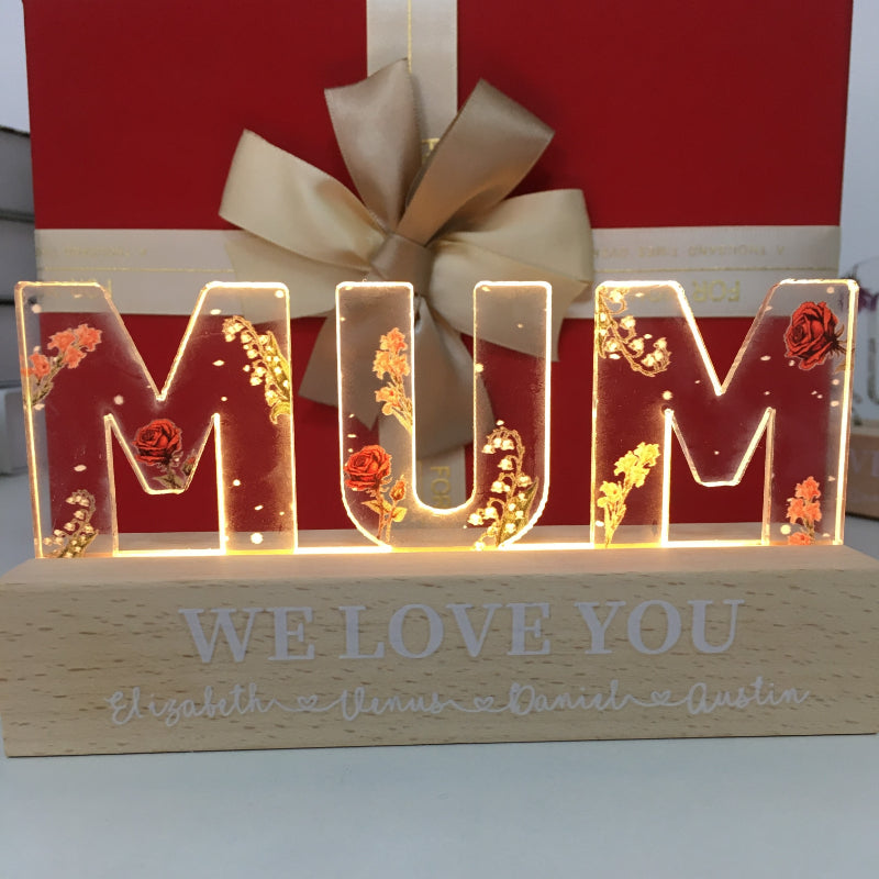 Custom Floral 3D LED Night Light