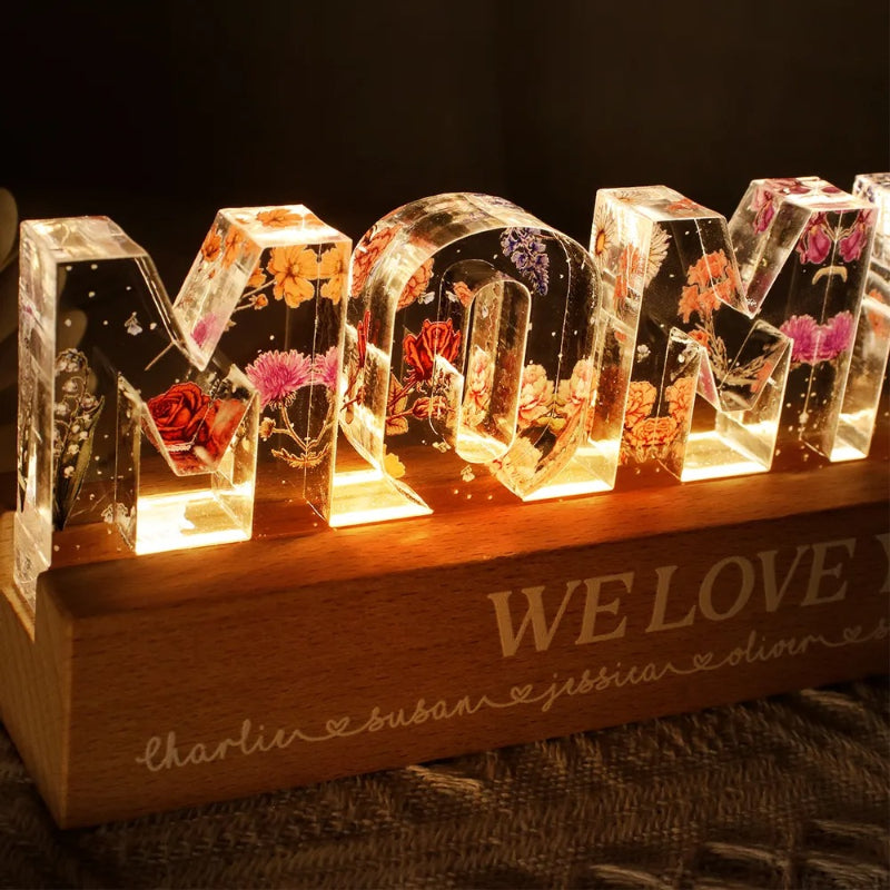 Custom Floral 3D LED Night Light