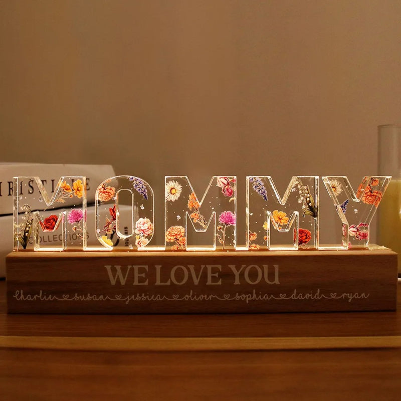 Custom Floral 3D LED Night Light