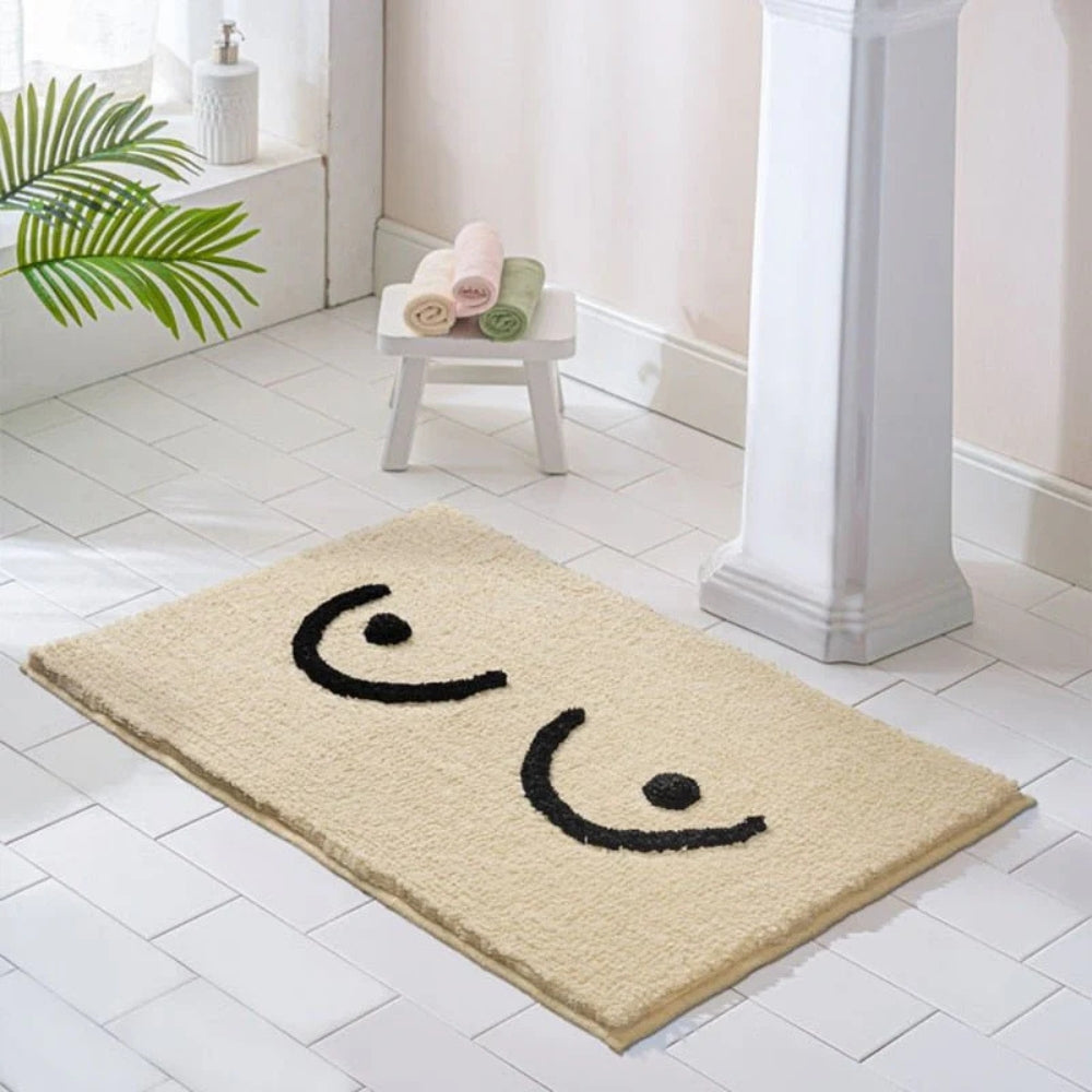 Fluffy Microfiber Bath Mat with Non-Slip Backing