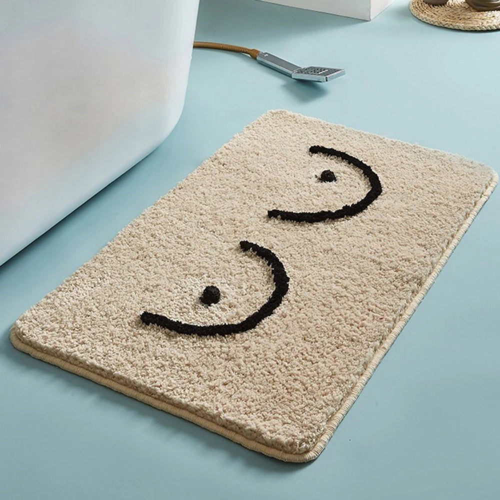 Fluffy Microfiber Bath Mat with Non-Slip Backing