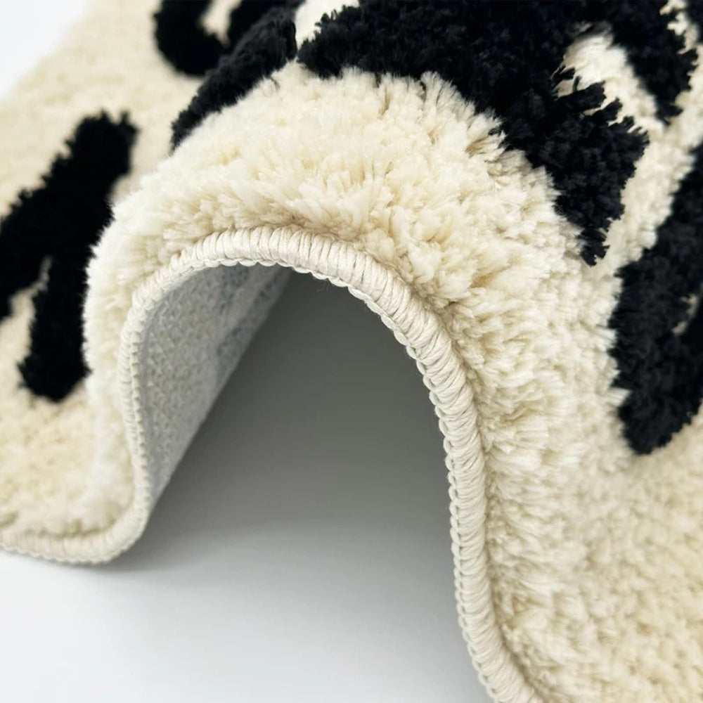 Fluffy Microfiber Bath Mat with Non-Slip Backing