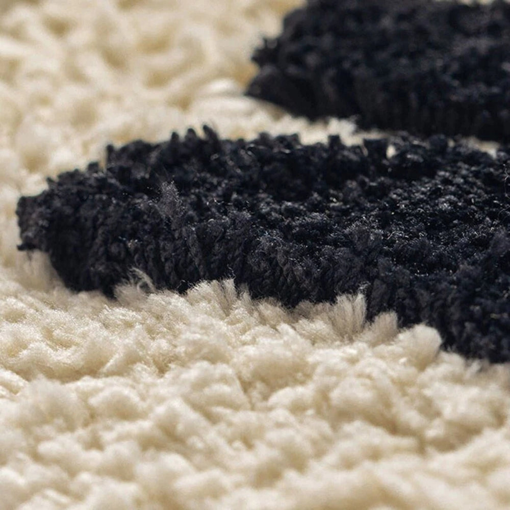 Fluffy Microfiber Bath Mat with Non-Slip Backing