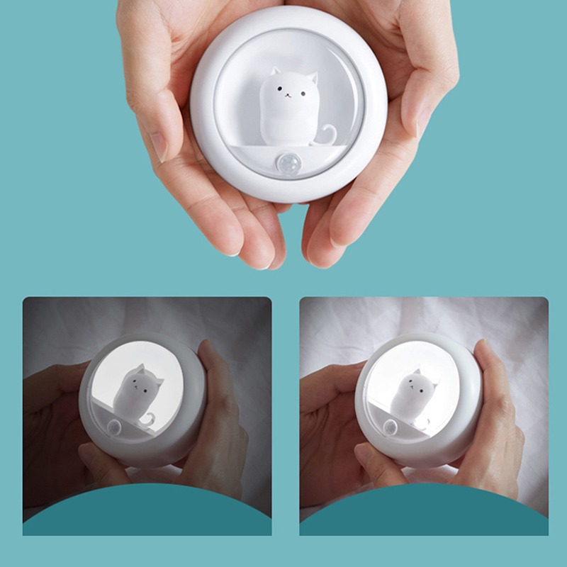 Cute Cat Rechargeable Motion Sensor Night Light
