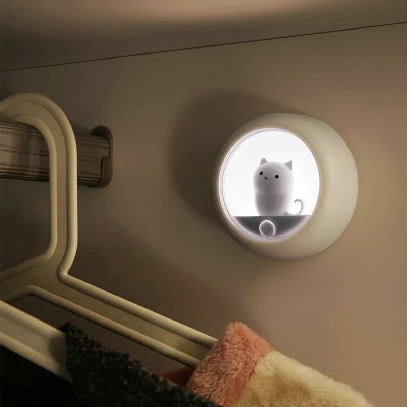 Cute Cat Rechargeable Motion Sensor Night Light