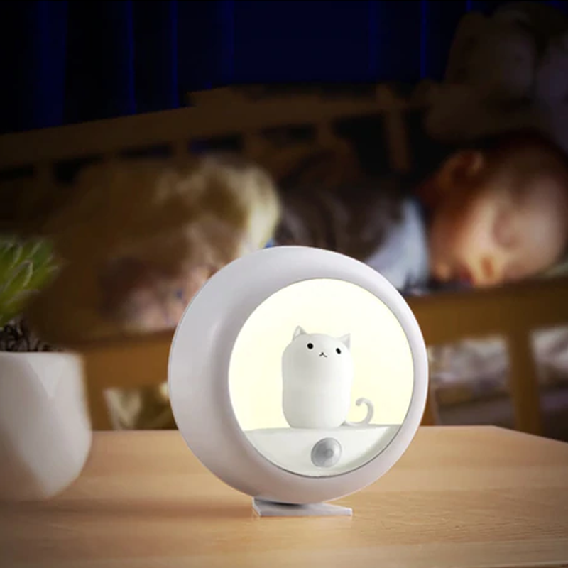 Cute Cat Rechargeable Motion Sensor Night Light
