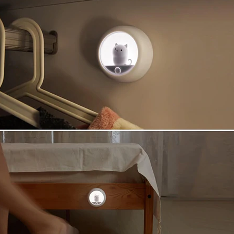 Cute Cat Rechargeable Motion Sensor Night Light