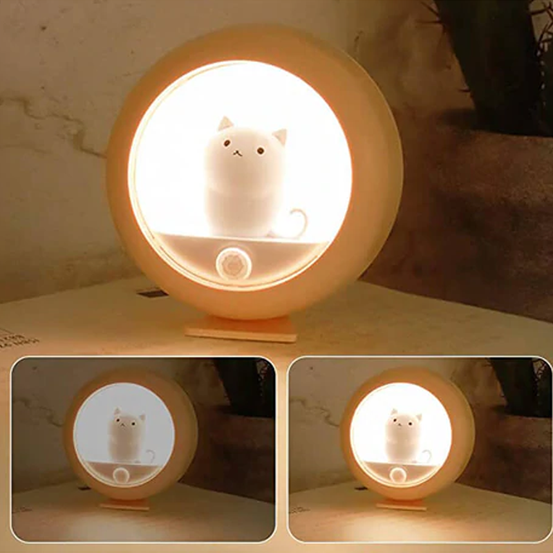 Cute Cat Rechargeable Motion Sensor Night Light