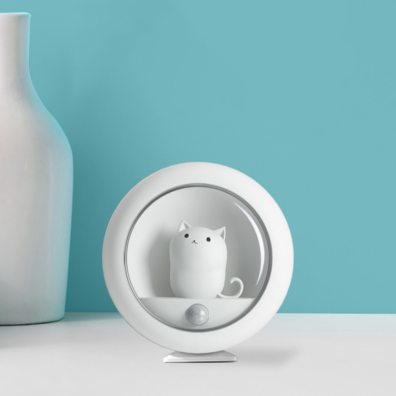 Cute Cat Rechargeable Motion Sensor Night Light
