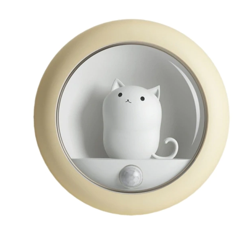 Cute Cat Rechargeable Motion Sensor Night Light