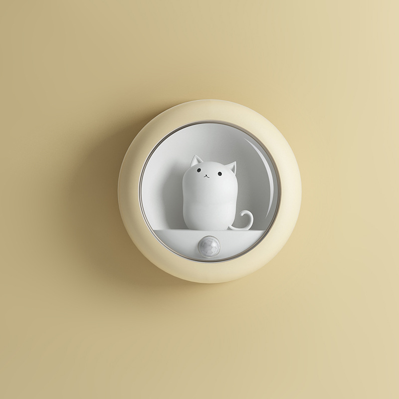Cute Cat Rechargeable Motion Sensor Night Light