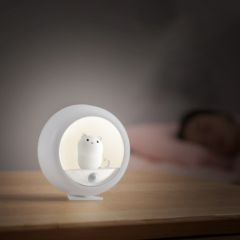 Cute Cat Rechargeable Motion Sensor Night Light