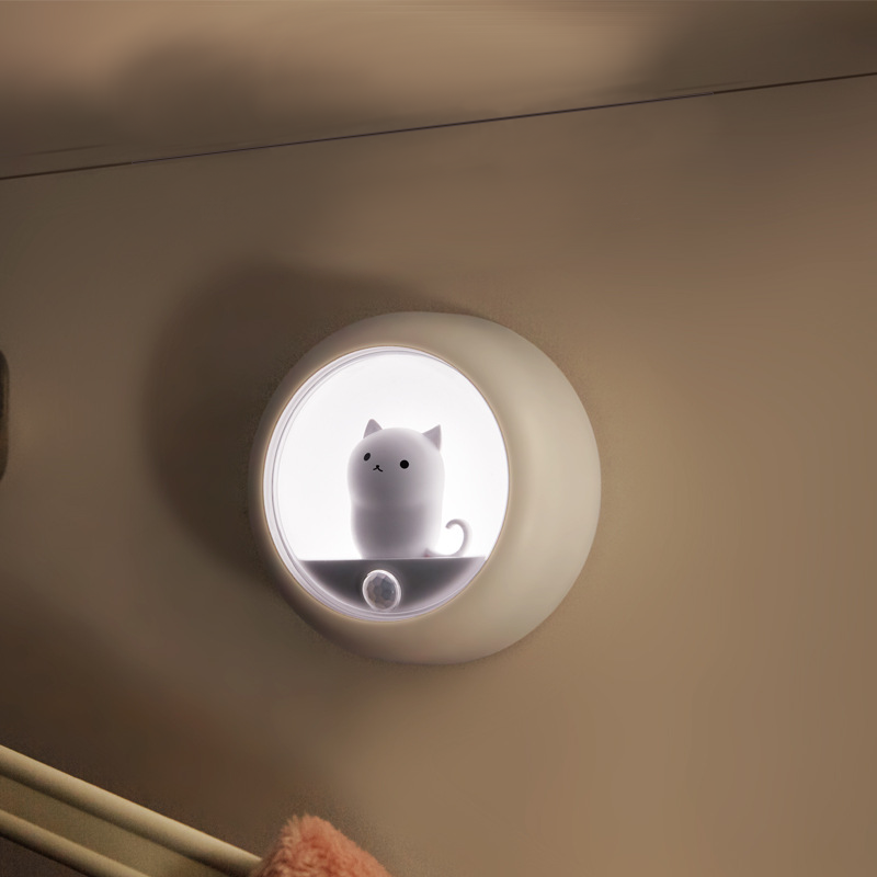 Cute Cat Rechargeable Motion Sensor Night Light