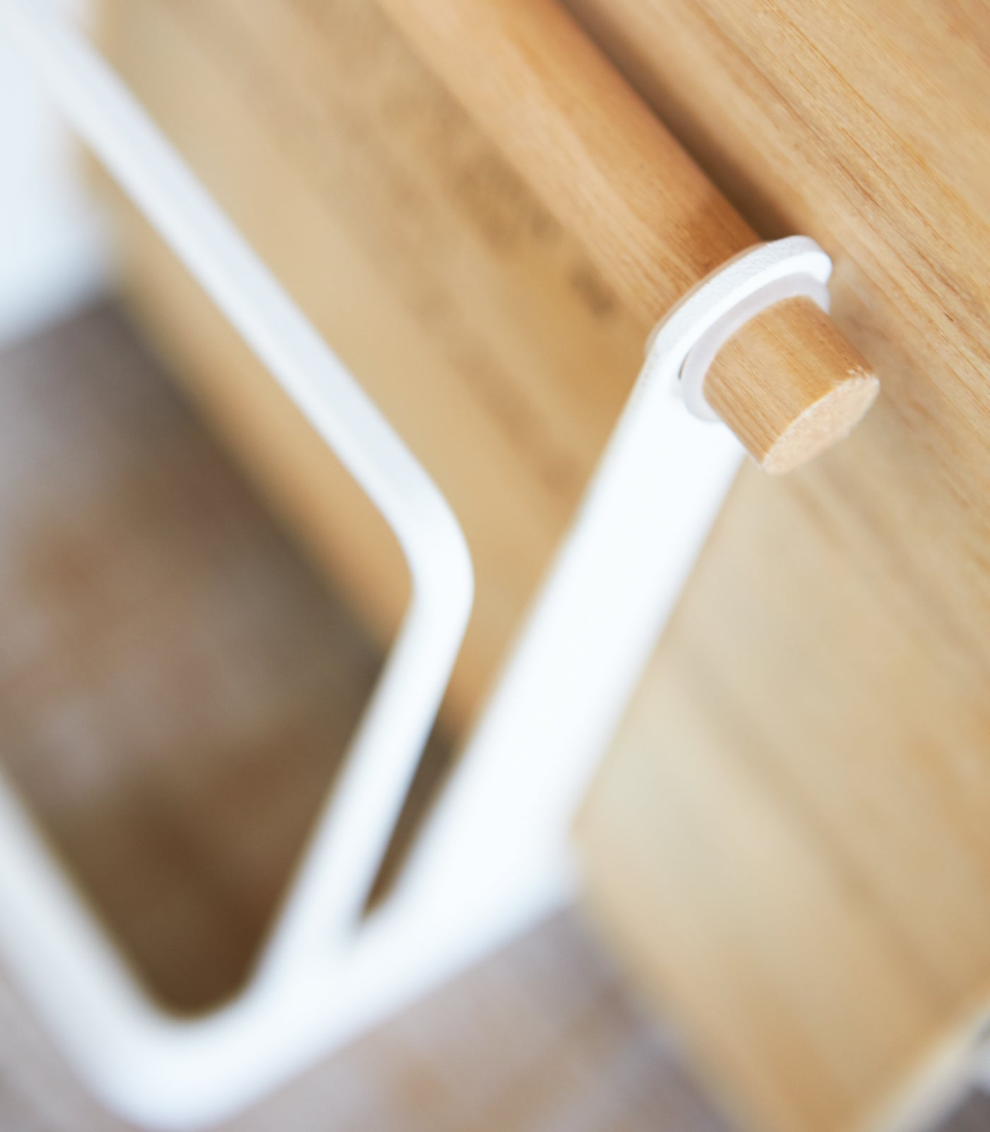 Wood and Steel Cutting Board Stand for Storage and Drying