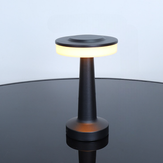 Black Metal LED Table Lamp with Warm Light