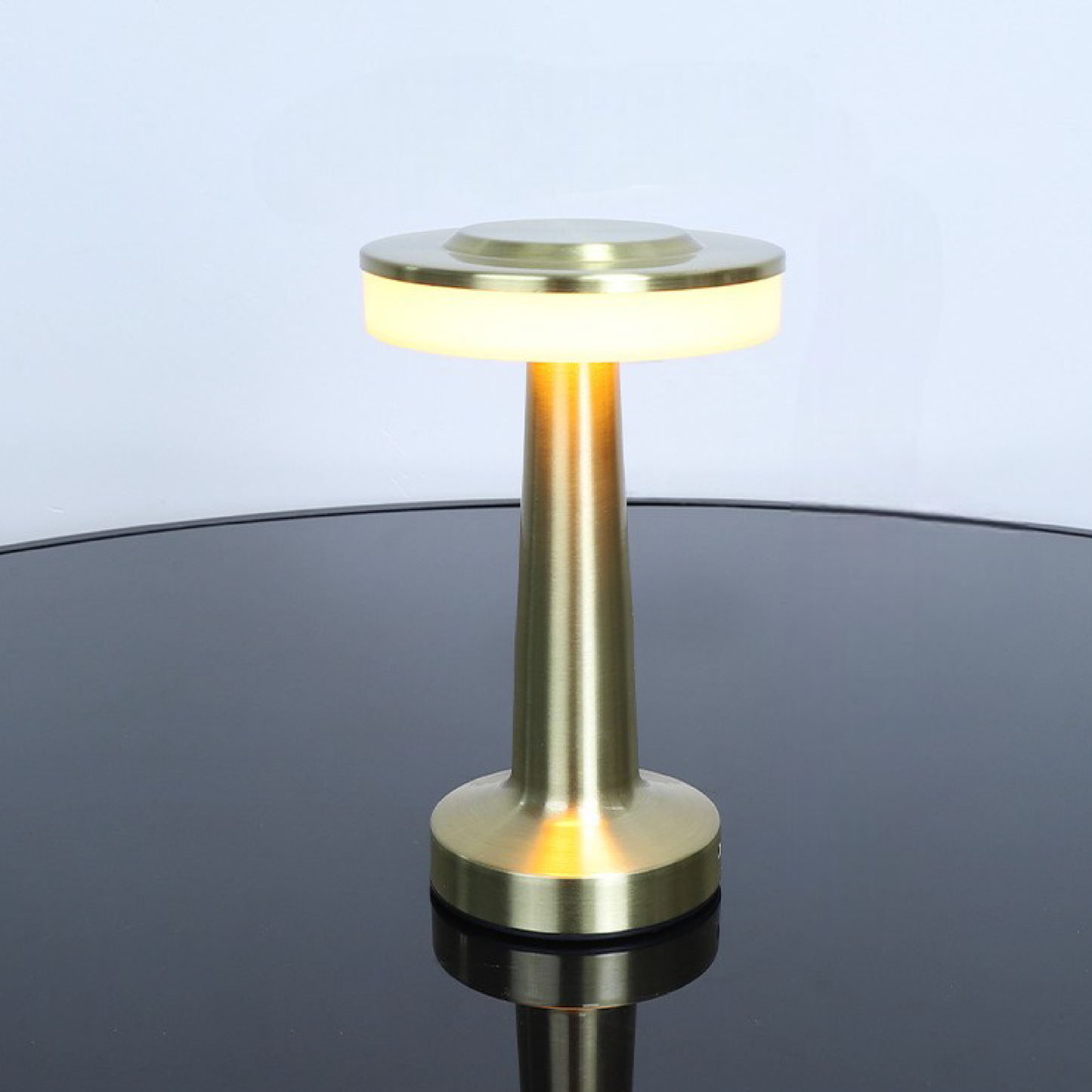 Black Metal LED Table Lamp with Warm Light