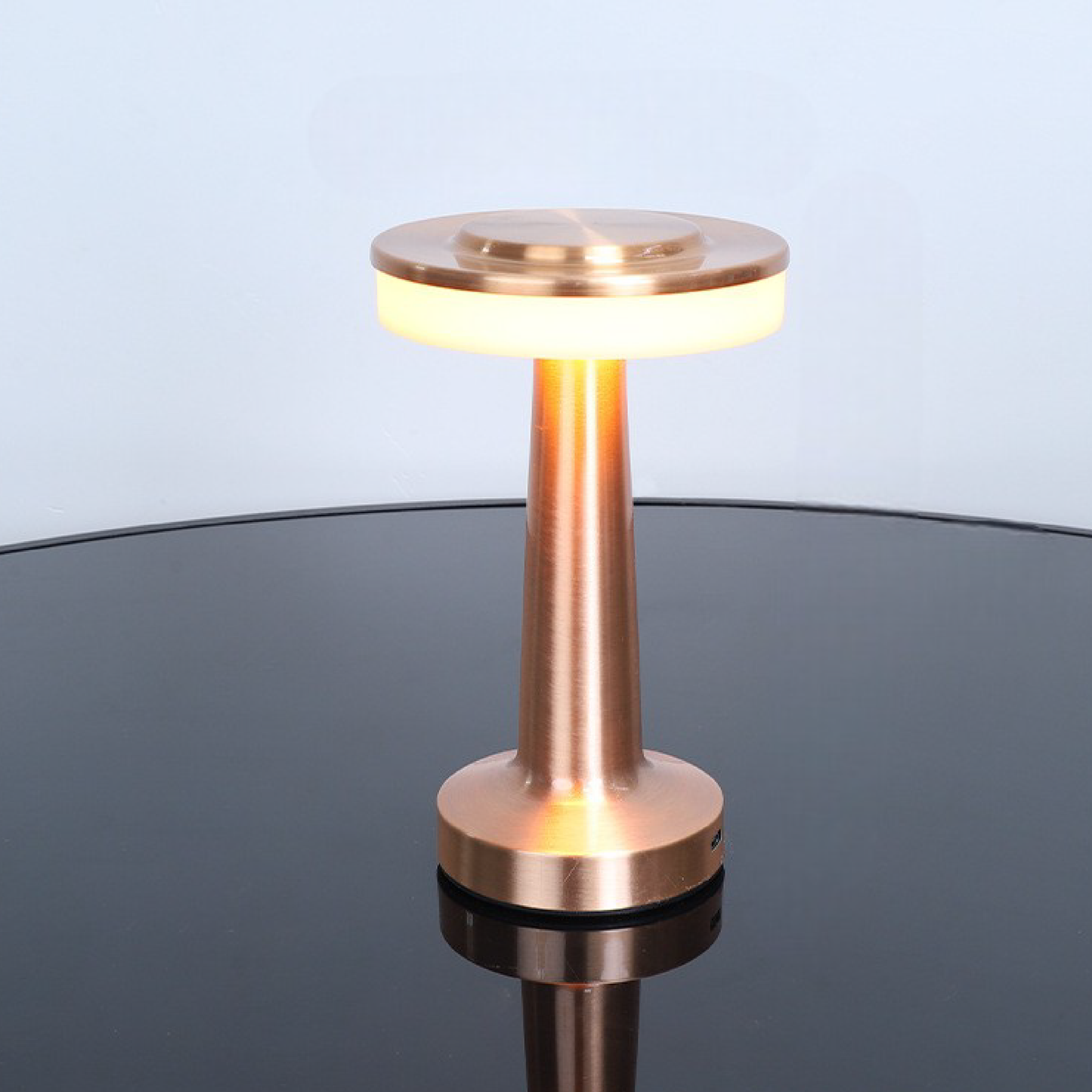 Black Metal LED Table Lamp with Warm Light