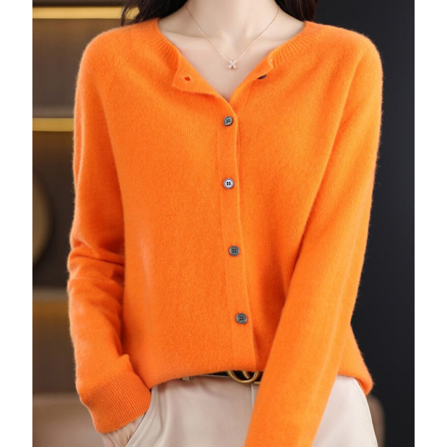Women's O-Neck Soft Cardigan for All Seasons