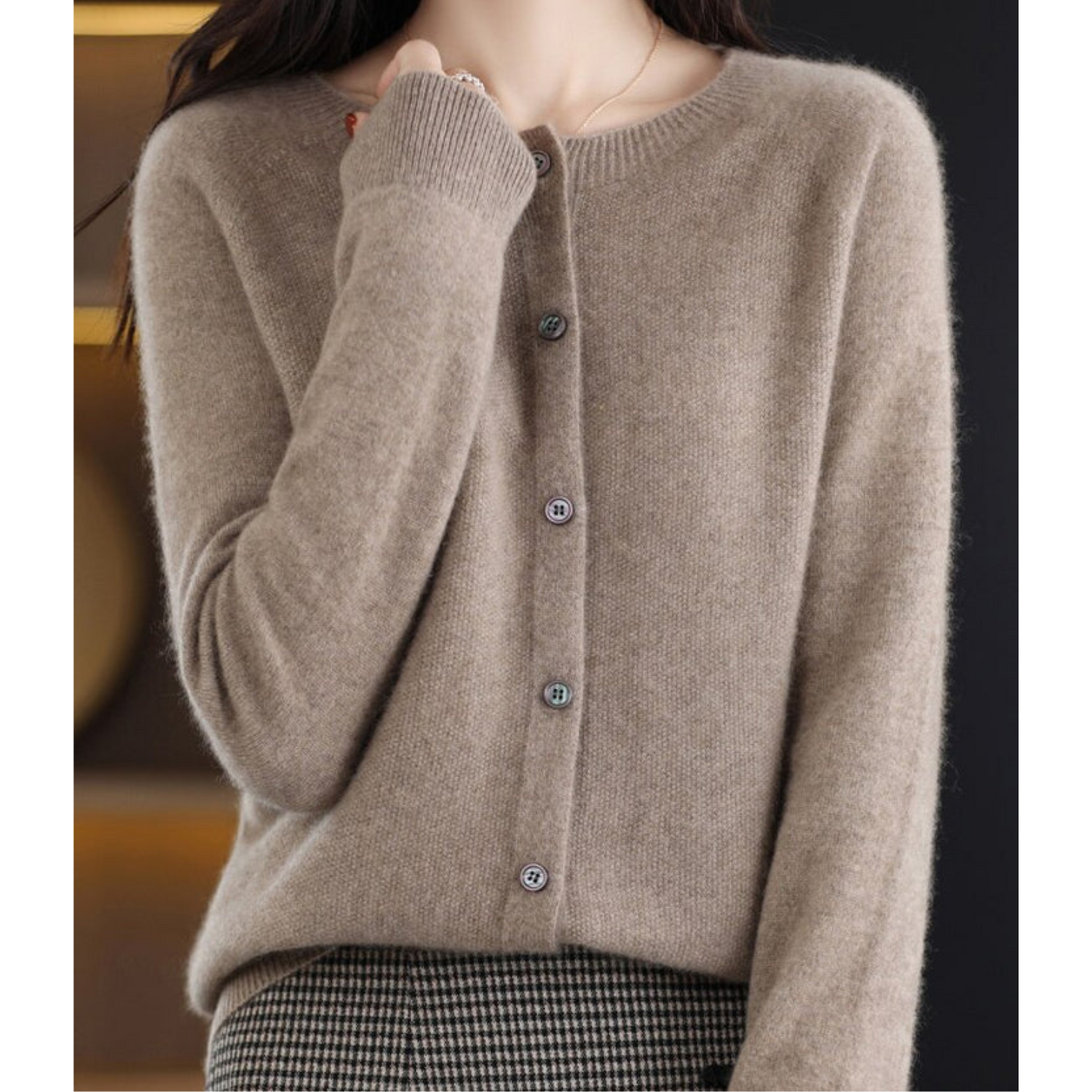 Women's O-Neck Soft Cardigan for All Seasons