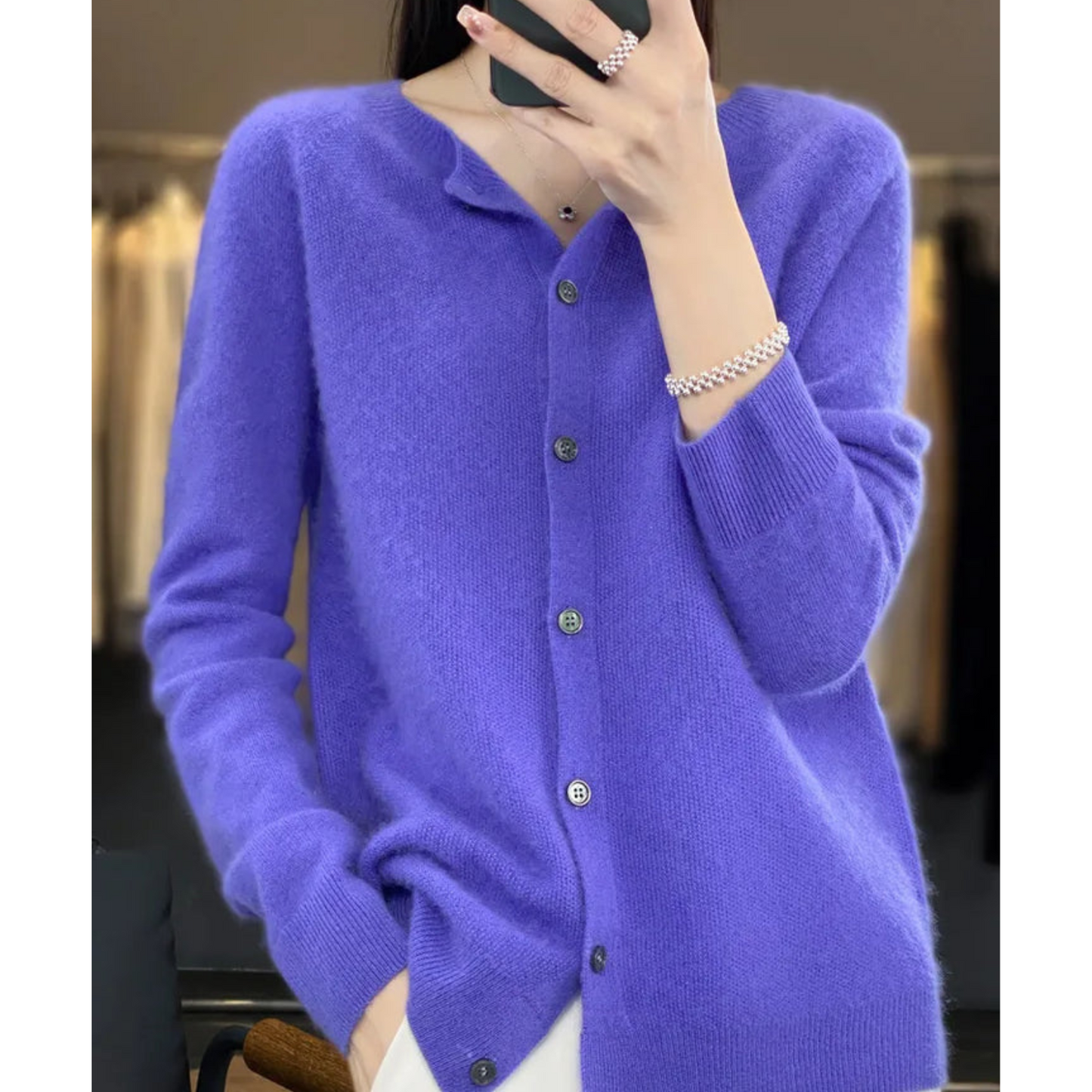 Women's O-Neck Soft Cardigan for All Seasons