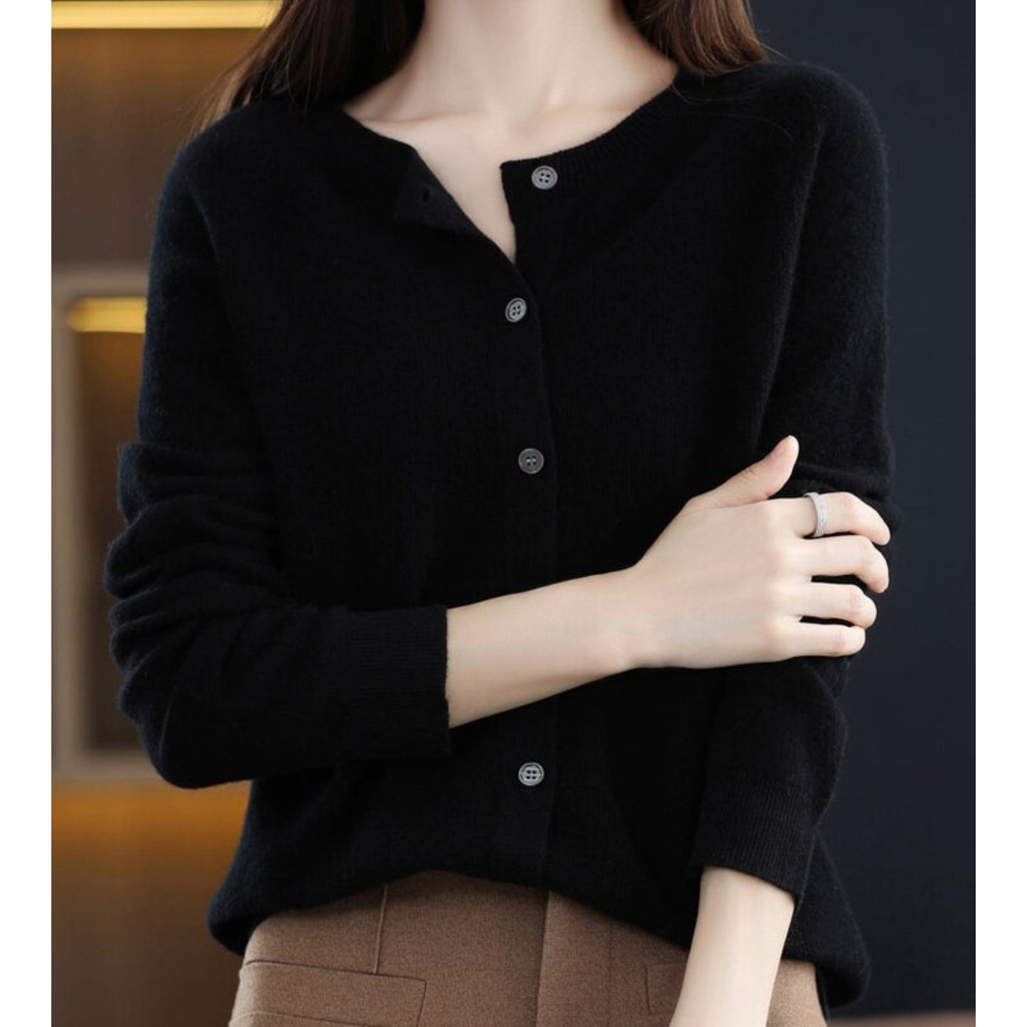 Women's O-Neck Soft Cardigan for All Seasons