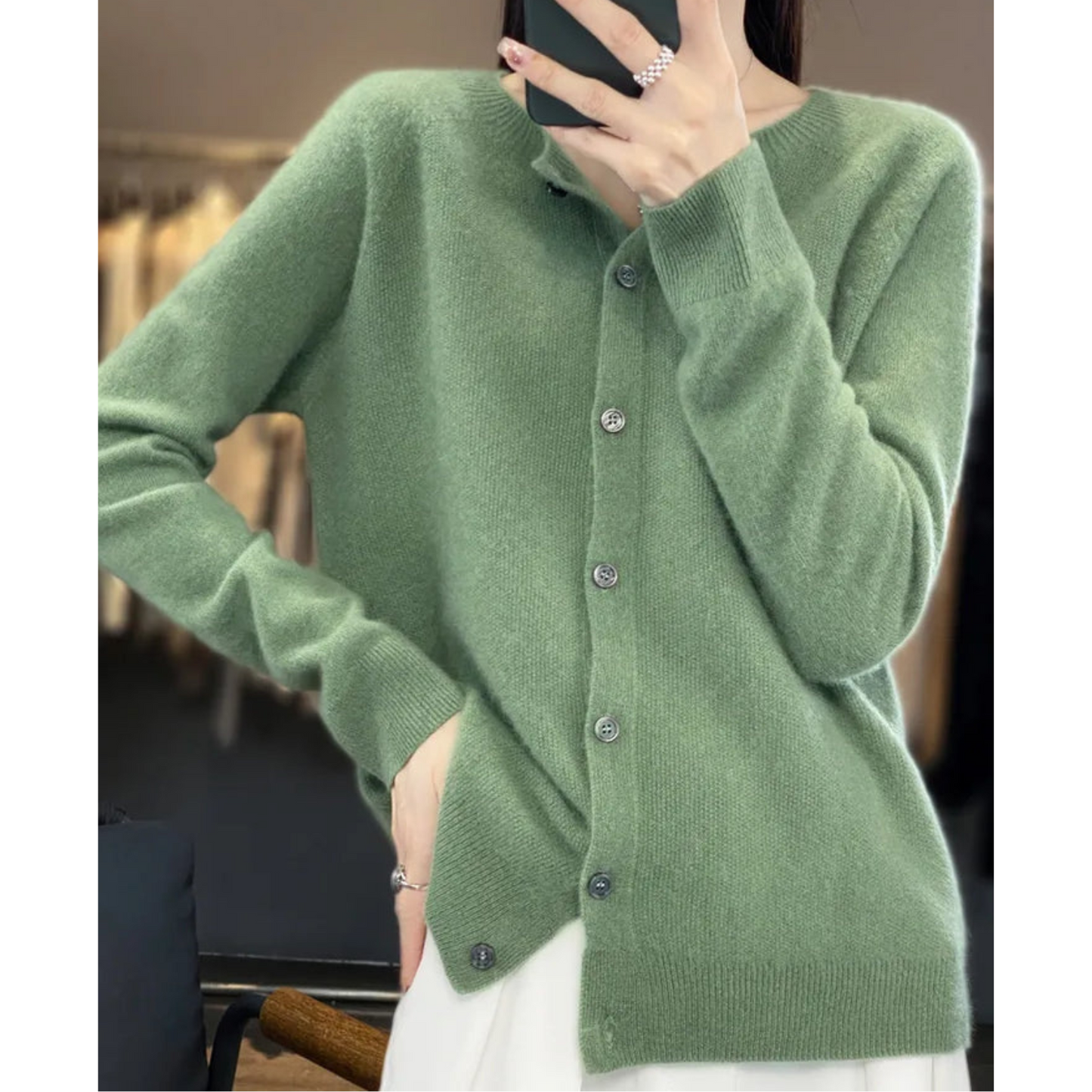 Women's O-Neck Soft Cardigan for All Seasons