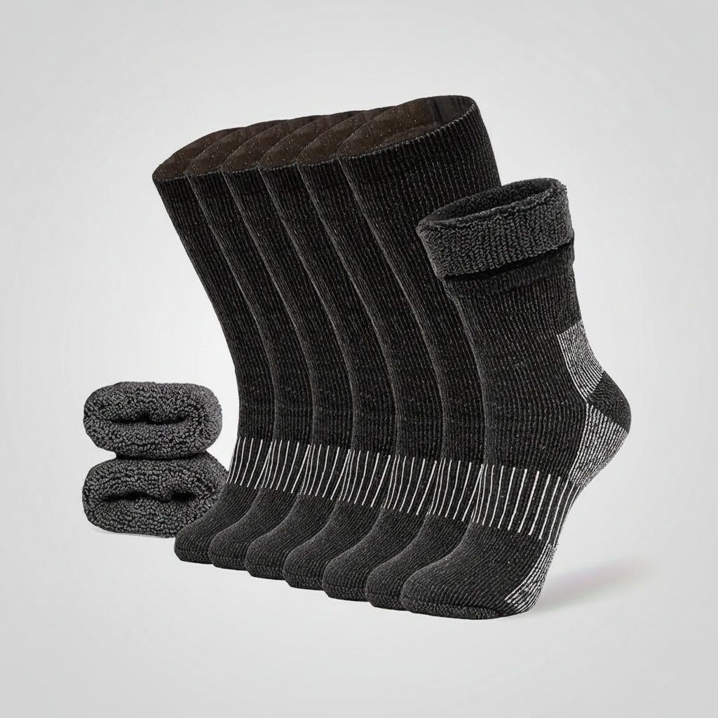 Velvet Hiking Socks for Men and Women - Warmth and Comfort, 3 Pairs