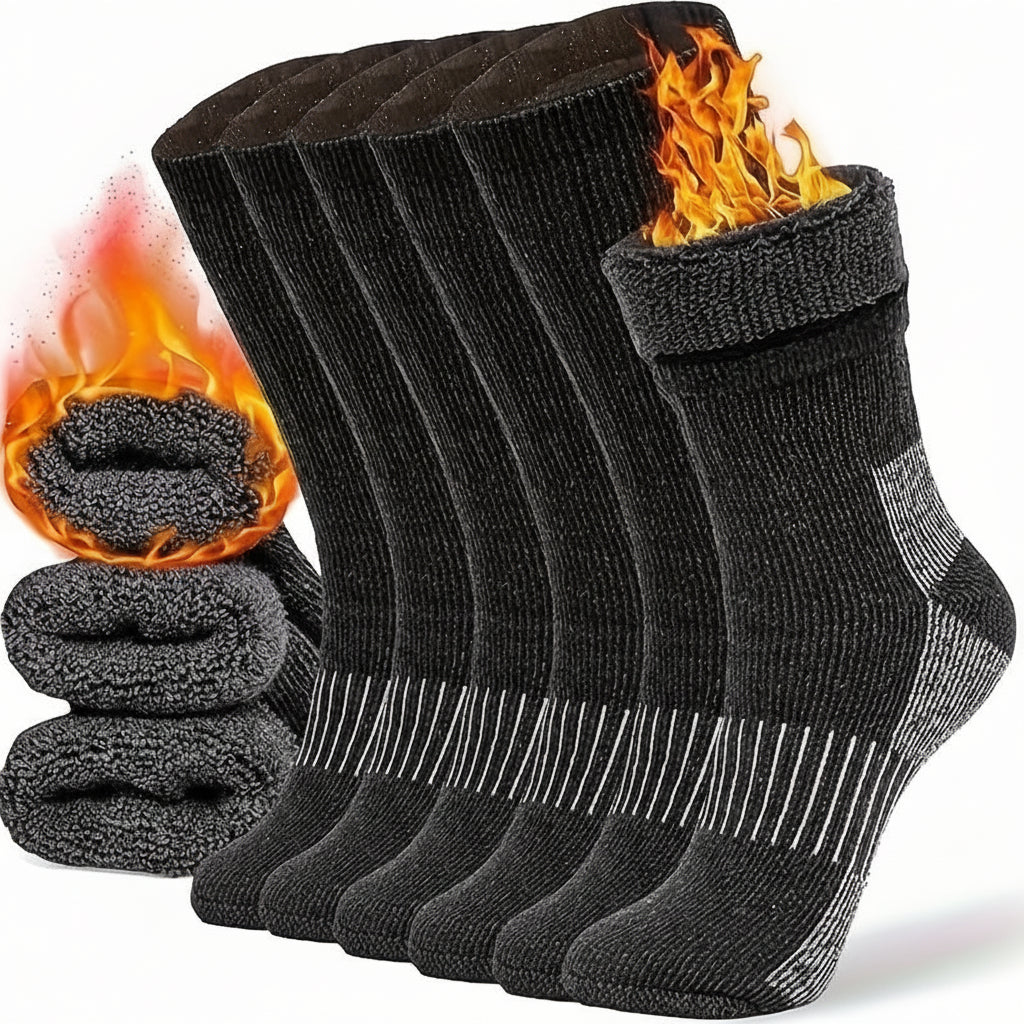 Velvet Hiking Socks for Men and Women - Warmth and Comfort, 3 Pairs