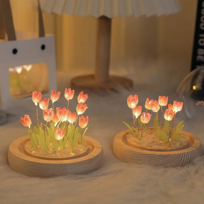 DIY Glass Tulip Globe Night Light