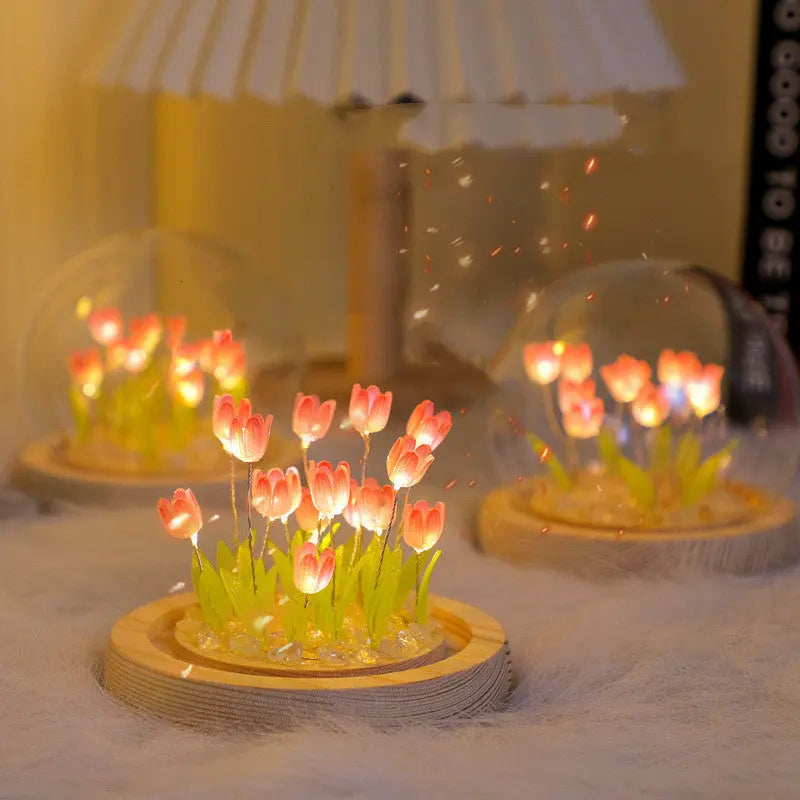 DIY Glass Tulip Globe Night Light