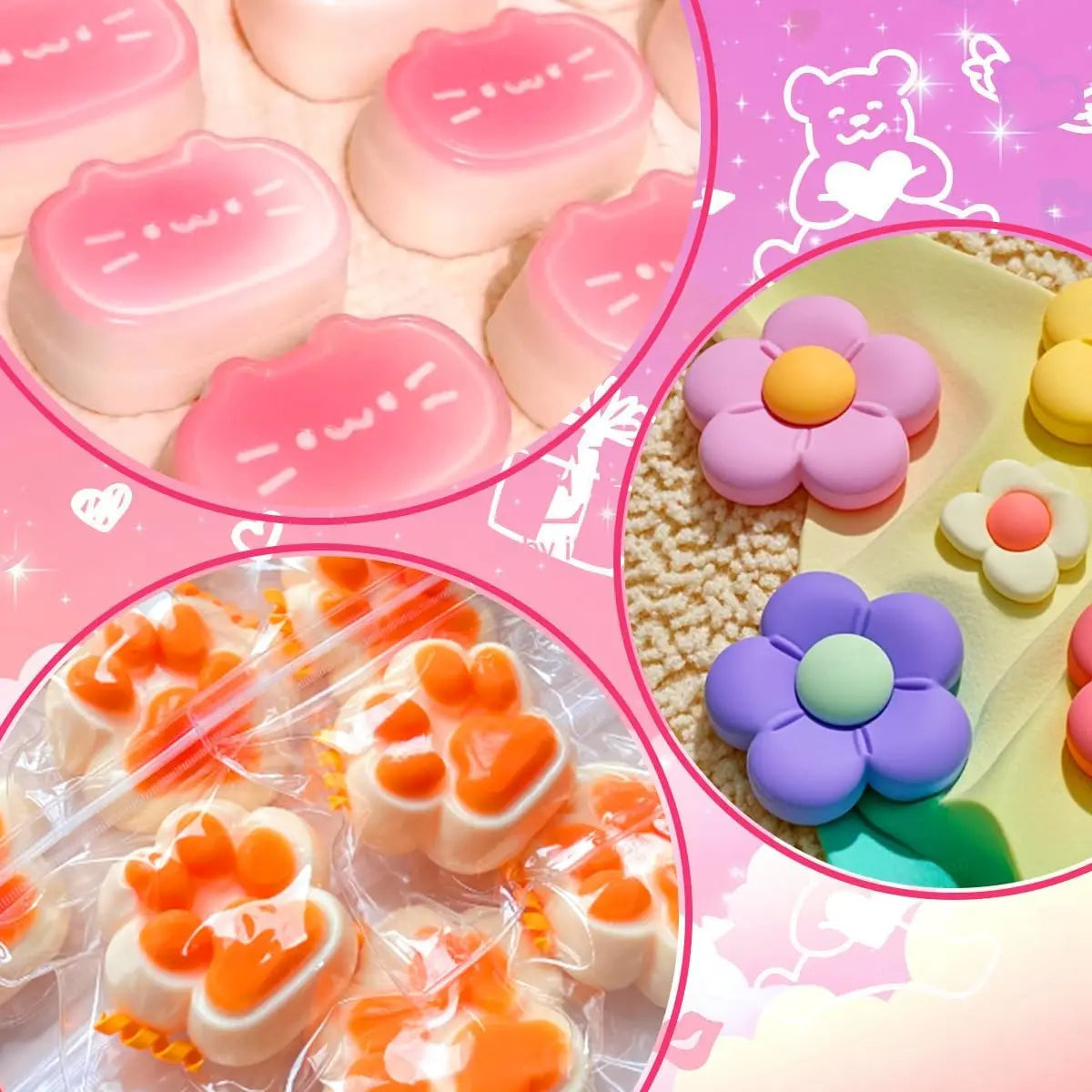 DIY Squishy Craft Kit with Molds and Decorative Fillers