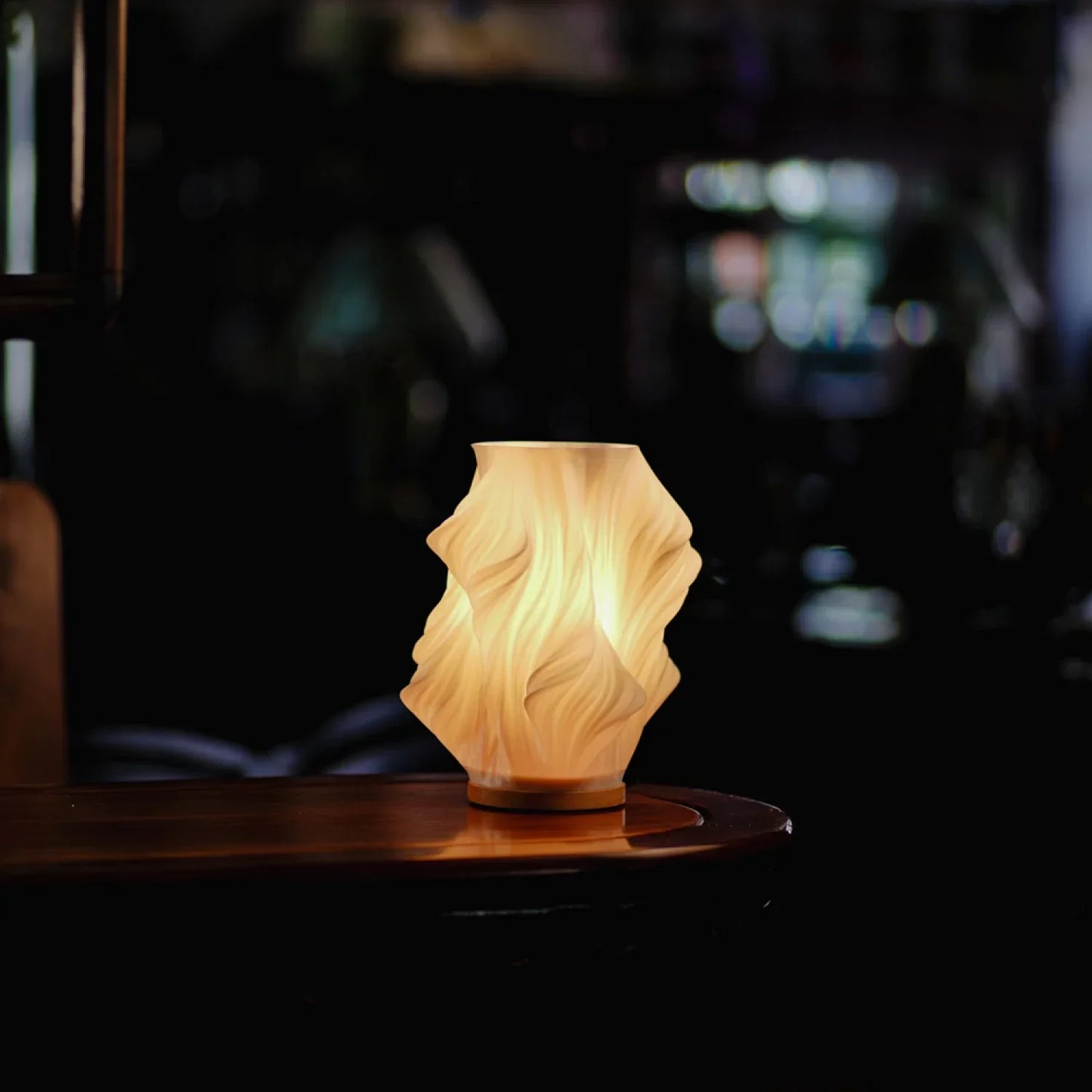 Pleated USB-Powered LED Table Lamp with Dimmable Light