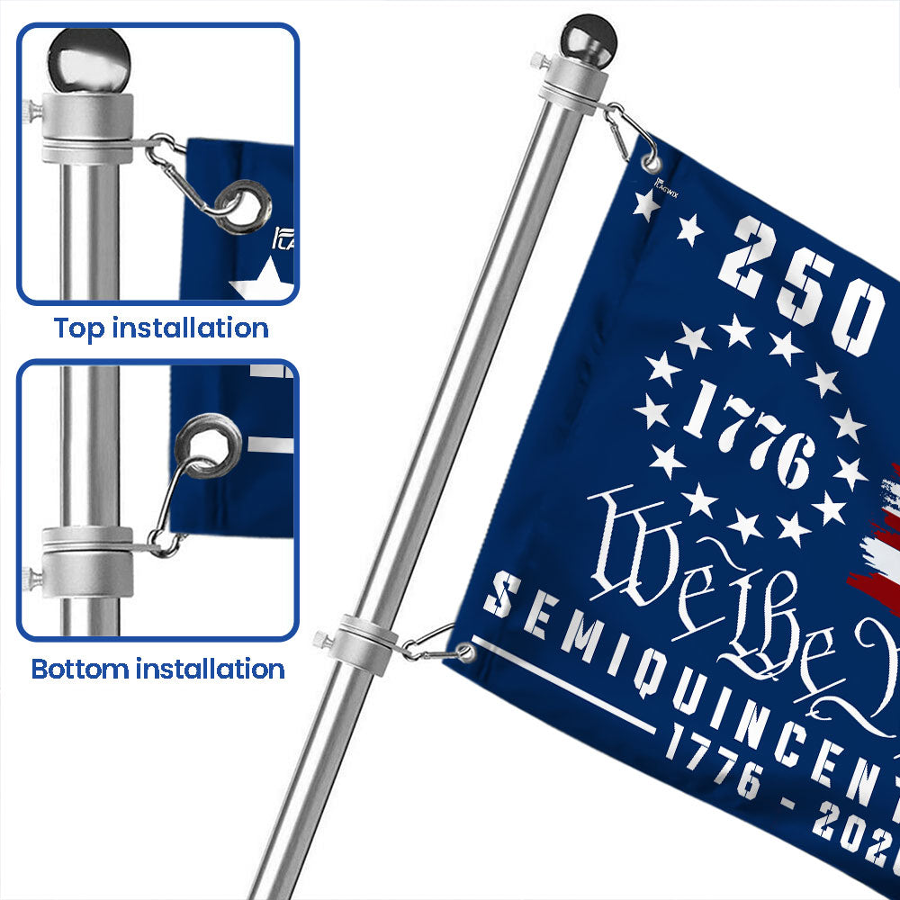 Canvas American Grommet Flag - We The People 250th Anniversary