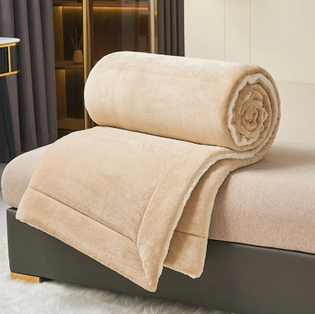 Reversible Two-Tone Flannel Fleece Blanket