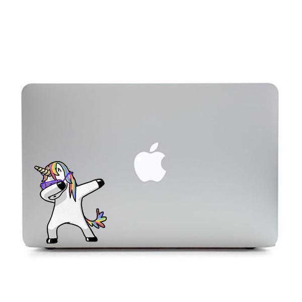 Dabbing Unicorn Vinyl Decal Sticker - Rainbow Design