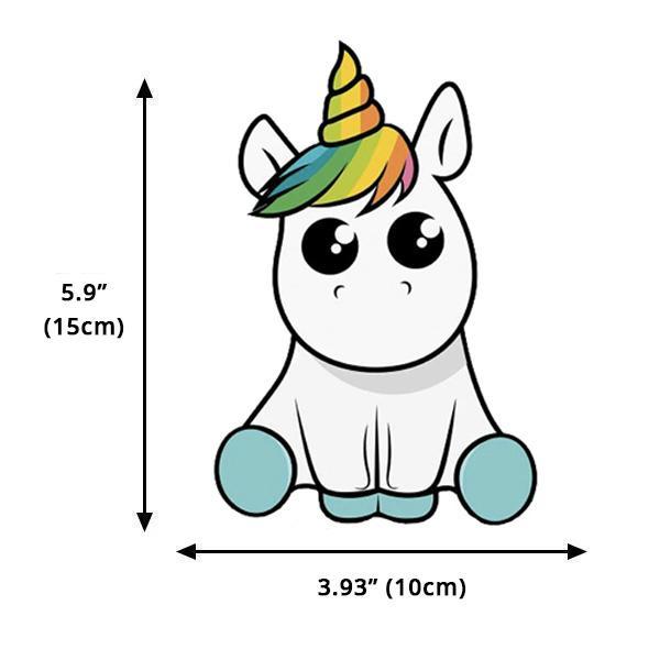 Dabbing Unicorn Vinyl Decal Sticker - Rainbow Design