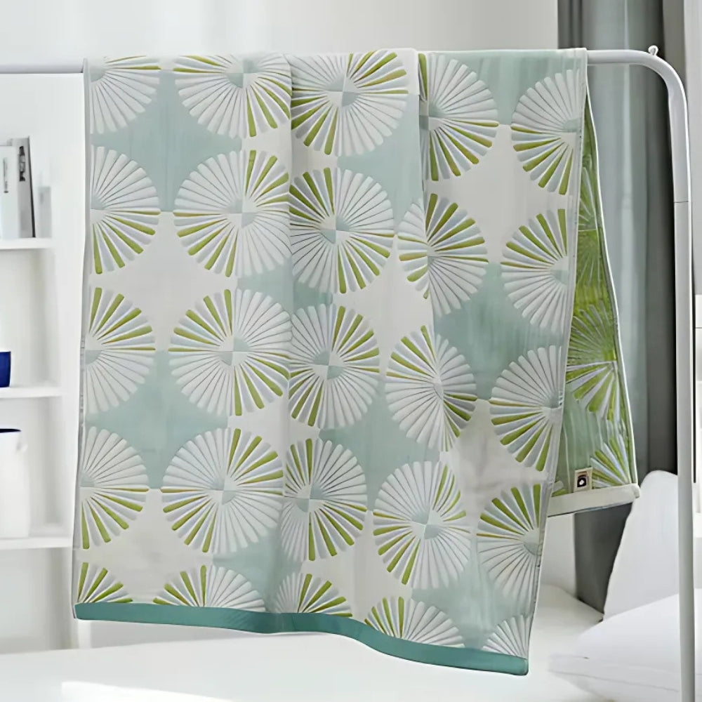 Jacquard Floral Cotton Bath Towel